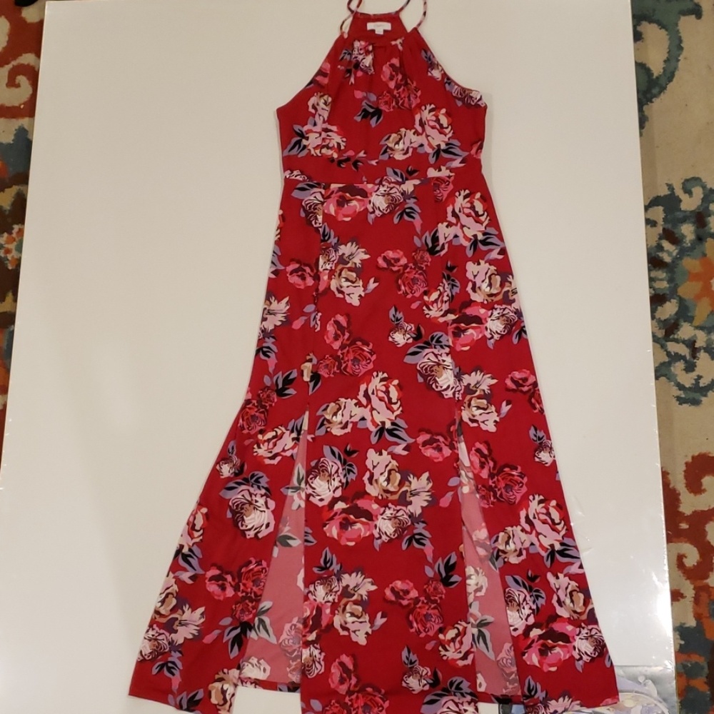 Floral Halter Maxi Dress